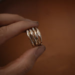 The Stardust Stacker in 10K with Natural Diamond - Golden Road Crafted