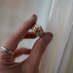 The Stardust Stacker in 10K with Natural Diamond - Golden Road Crafted