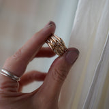 The Stardust Stacker in 10K with Natural Diamond - Golden Road Crafted