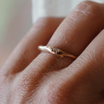 The Stardust Stacker in 10K with Natural Diamond - Golden Road Crafted