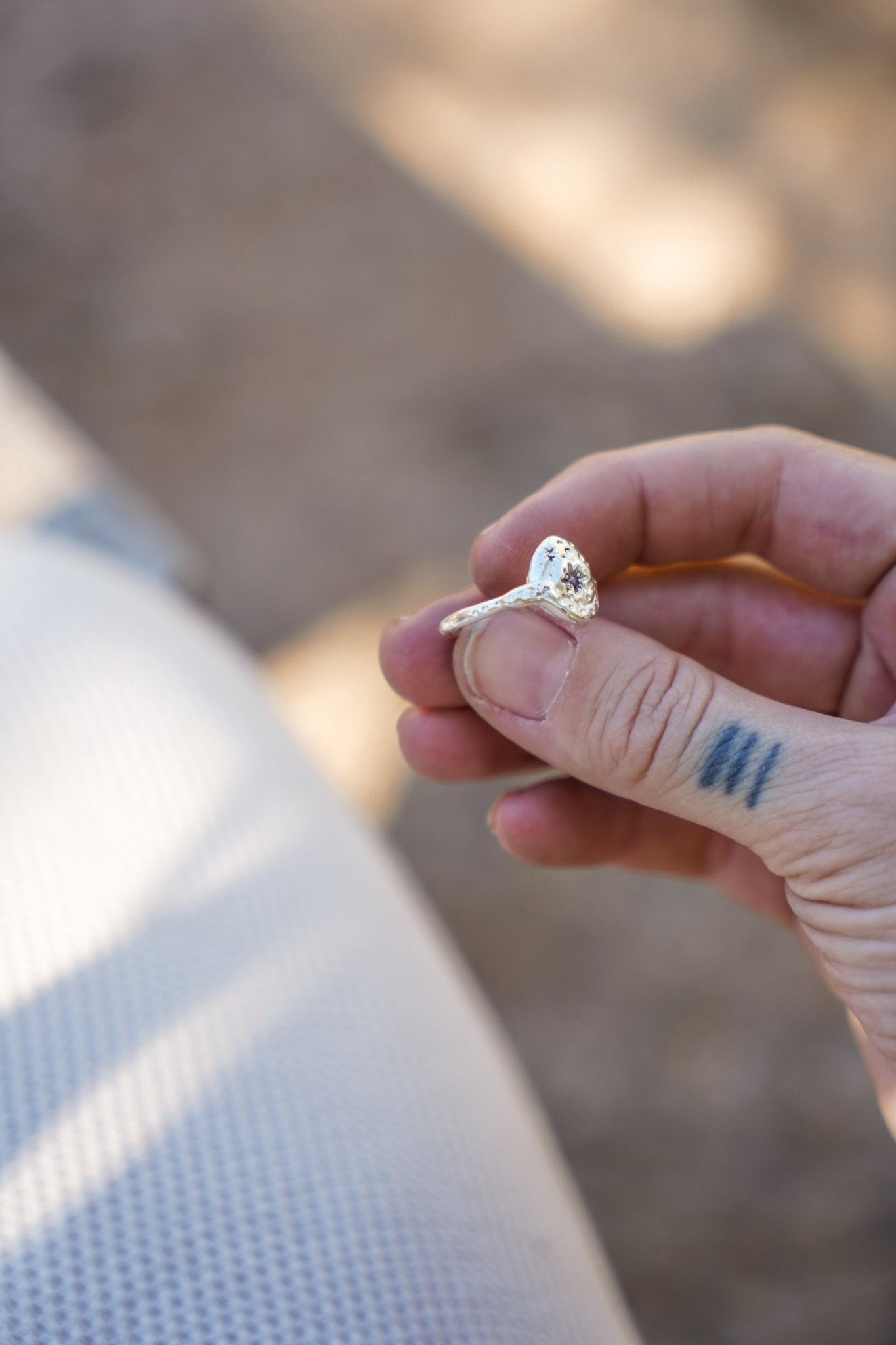 The Starry Night Birthstone Ring - Golden Road Crafted