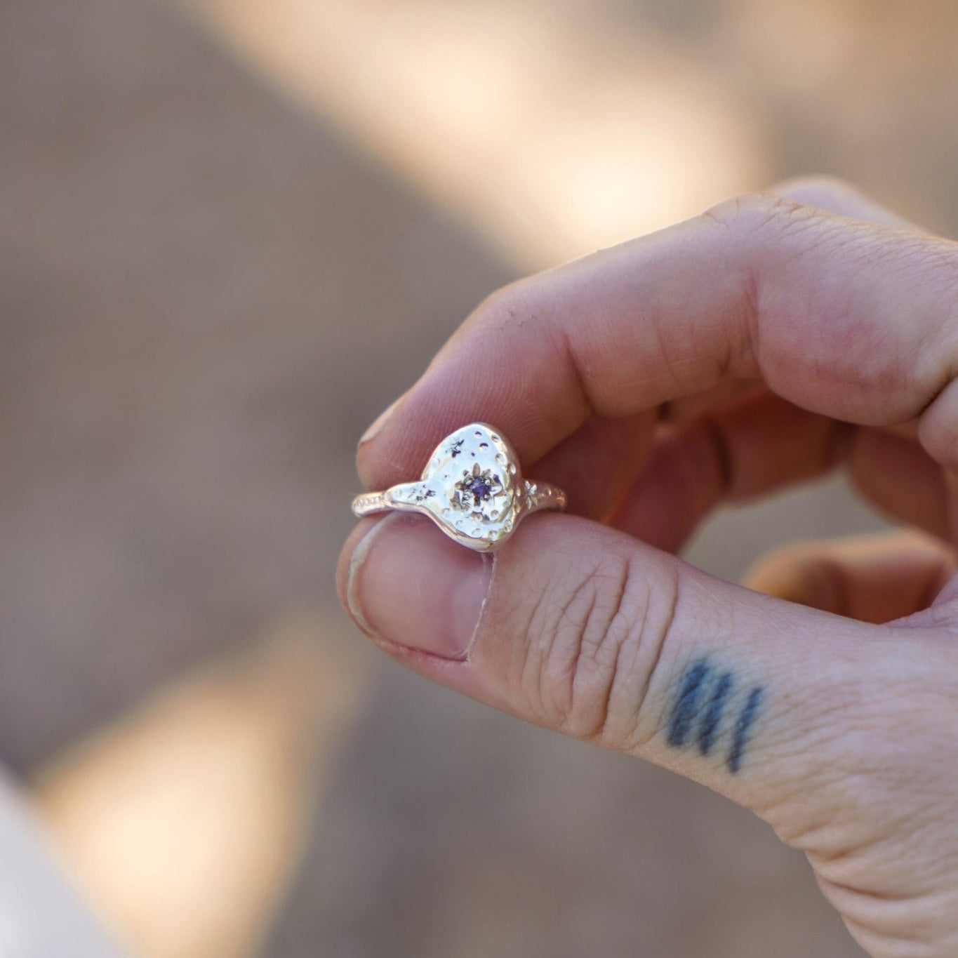 The Starry Night Birthstone Ring - Golden Road Crafted