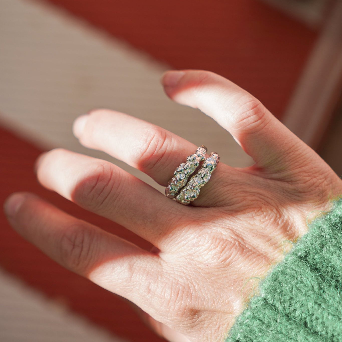 The Sterling Gravel Ring (Size 6.5) - Golden Road Crafted