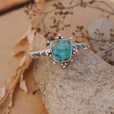 The Sunrise Cuff in Kingman Turquoise - Golden Road Crafted