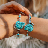 The Turquoise Ammonite Cuff - Golden Road Crafted