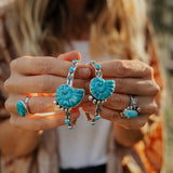 The Turquoise Ammonite Cuff - Golden Road Crafted
