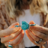 The Turquoise Ammonite Cuff - Golden Road Crafted