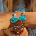 The Turquoise Ammonite Cuff - Golden Road Crafted