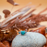 The Turquoise Lover's Ring in Campitos & Carico Lake Turquoise (Size 8) - Golden Road Crafted