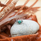 The Turquoise Lover's Ring in Campitos & Carico Lake Turquoise (Size 9) - Golden Road Crafted