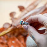 The Turquoise Lover's Ring in Campitos & Carico Lake Turquoise (Size 9.5) - Golden Road Crafted