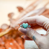 The Turquoise Lover's Ring in Campitos & Carico Lake Turquoise (Size 9.5) - Golden Road Crafted