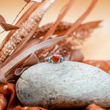 The Turquoise Lover's Ring in Spiny Oyster & Morenci Turquoise (Size 5.5) - Golden Road Crafted