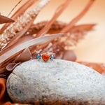 The Turquoise Lover's Ring in Spiny Oyster & Morenci Turquoise (Size 5.5) - Golden Road Crafted