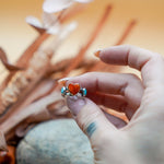 The Turquoise Lover's Ring in Spiny Oyster & Morenci Turquoise (Size 5.5) - Golden Road Crafted