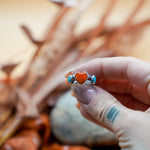 The Turquoise Lover's Ring in Spiny Oyster & Morenci Turquoise (Size 7) - Golden Road Crafted