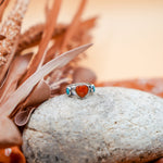The Turquoise Lover's Ring in Spiny Oyster & Morenci Turquoise (Size 7) - Golden Road Crafted