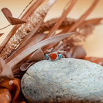 The Turquoise Lover's Ring in Spiny Oyster & Morenci Turquoise (Size 7) - Golden Road Crafted