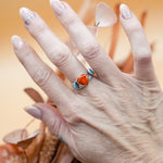 The Turquoise Lover's Ring in Spiny Oyster & Morenci Turquoise (Size 7.5) - Golden Road Crafted