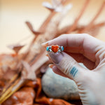The Turquoise Lover's Ring in Spiny Oyster & Morenci Turquoise (Size 7.5) - Golden Road Crafted