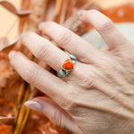 The Turquoise Lover's Ring in Spiny Oyster & Morenci Turquoise (Size 7.5) - Golden Road Crafted