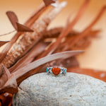 The Turquoise Lover's Ring in Spiny Oyster & Morenci Turquoise (Size 9) - Golden Road Crafted
