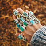 The Ventana Rectangle Ring (Choose Your Stone + Size) - Golden Road Crafted