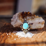 The Venus Ring in Campitos Turquoise (Size 9) - Golden Road Crafted