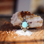 The Venus Ring in Campitos Turquoise (Size 9) - Golden Road Crafted