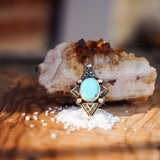 The Venus Ring in Campitos Turquoise (Size 9) - Golden Road Crafted