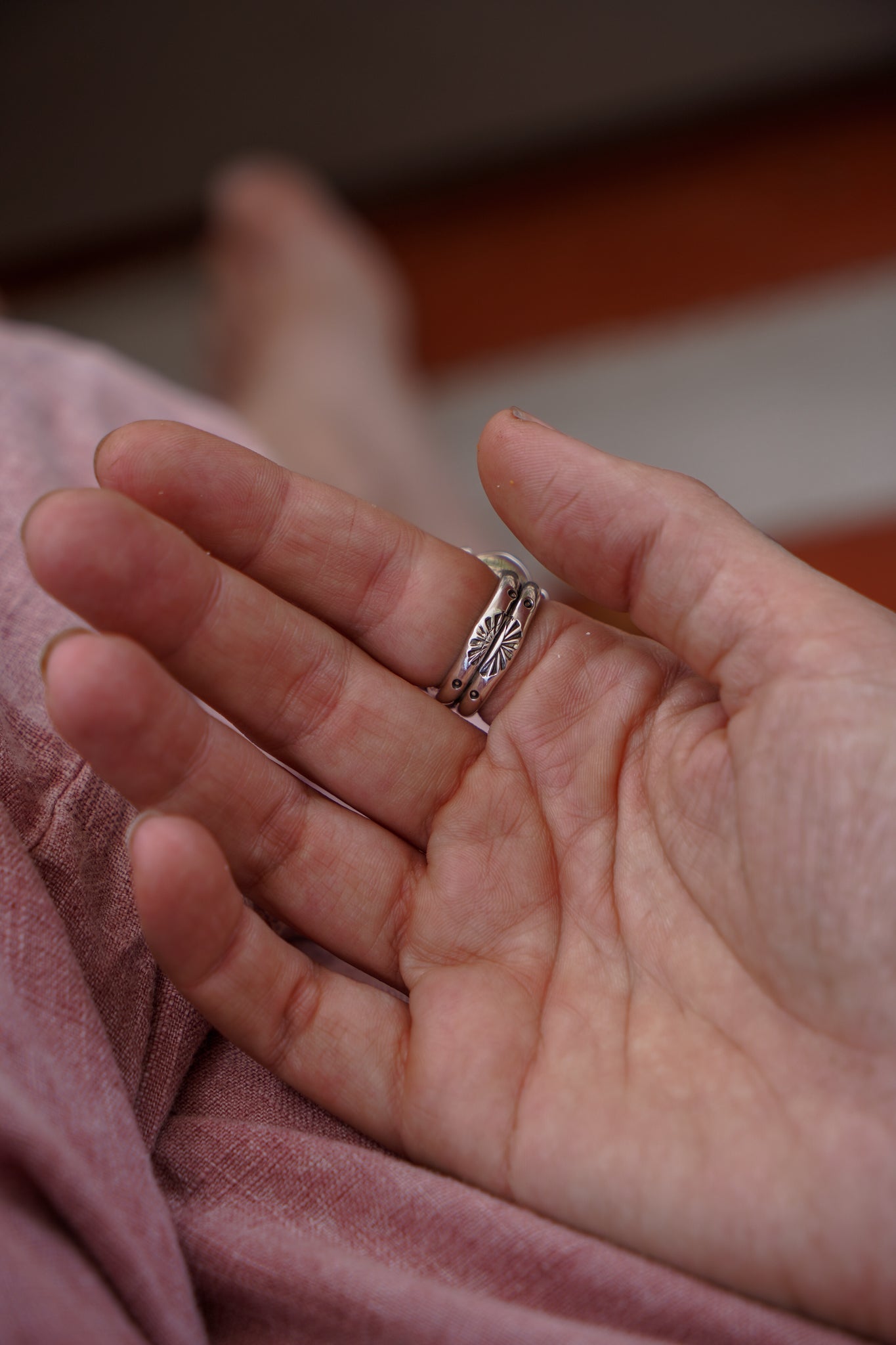 The Vitalis Ring in Blackjack Turquoise (Size 9) - Golden Road Crafted