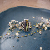 The Vitalis Ring in Blackjack Turquoise (Size 9) - Golden Road Crafted