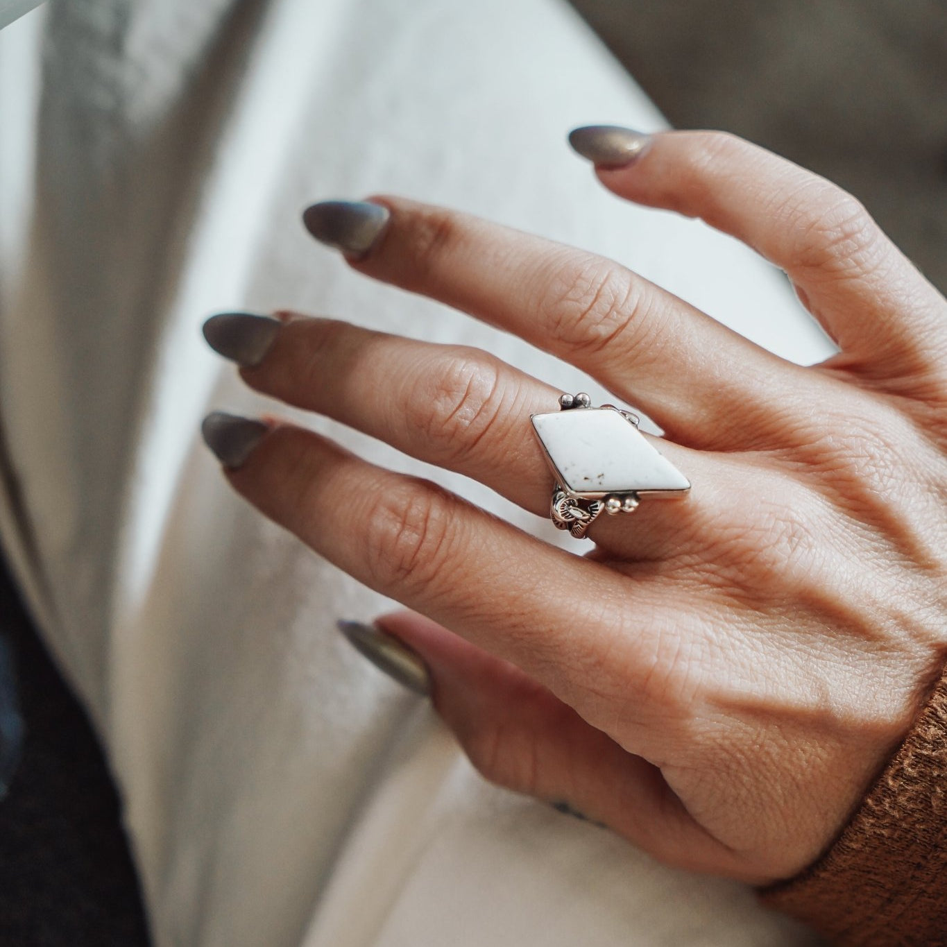 The White Buffalo Ring (Size 7) - Golden Road Crafted