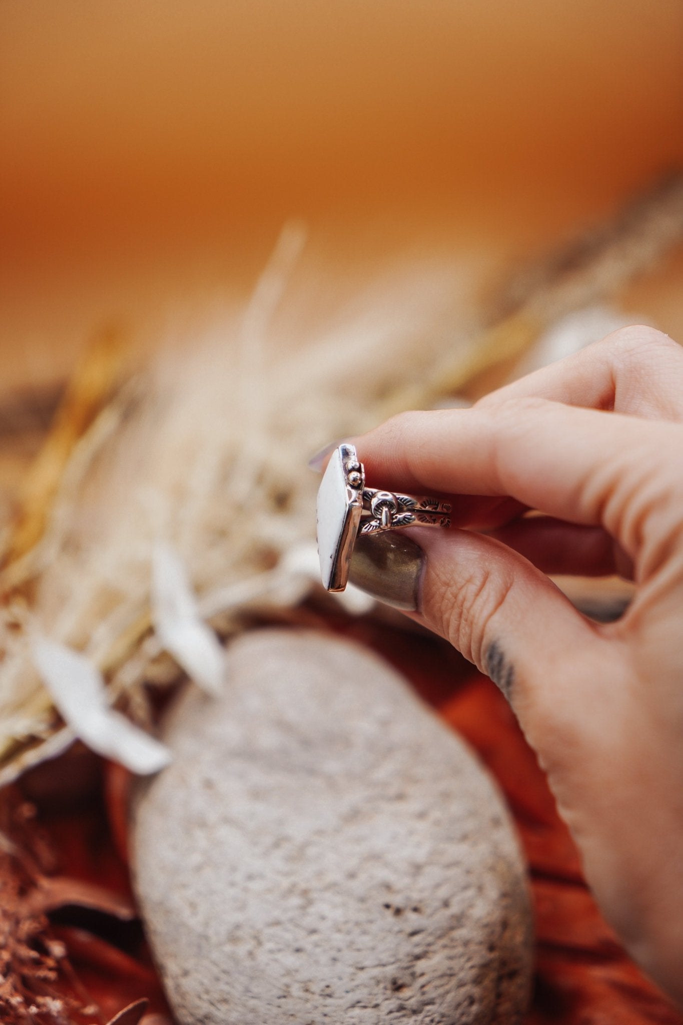 The White Buffalo Ring (Size 7) - Golden Road Crafted