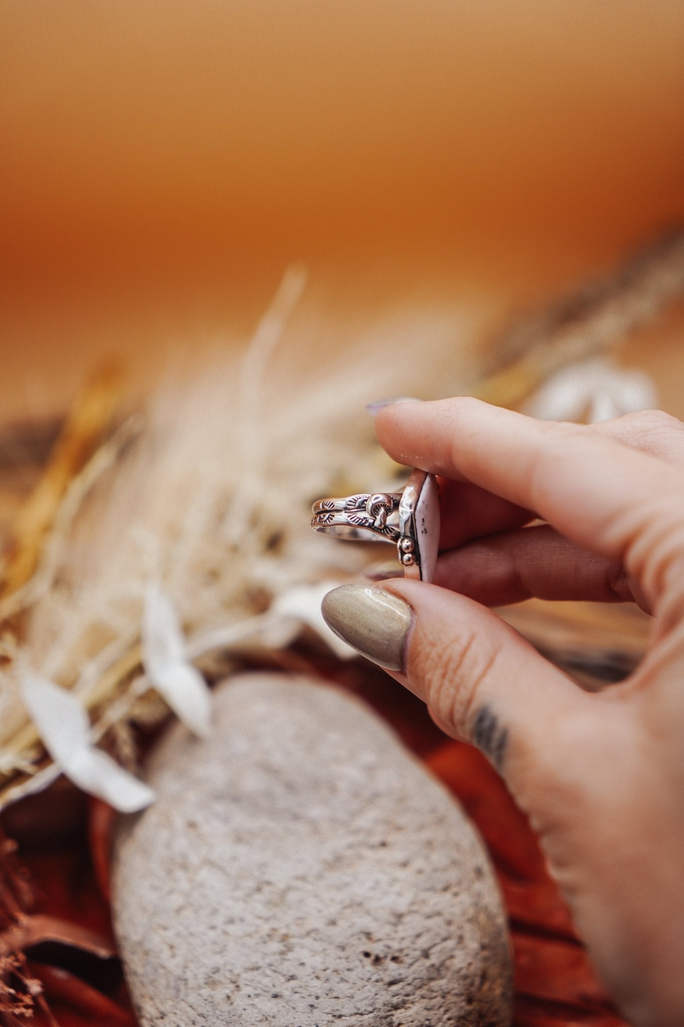 The White Buffalo Ring (Size 7) - Golden Road Crafted