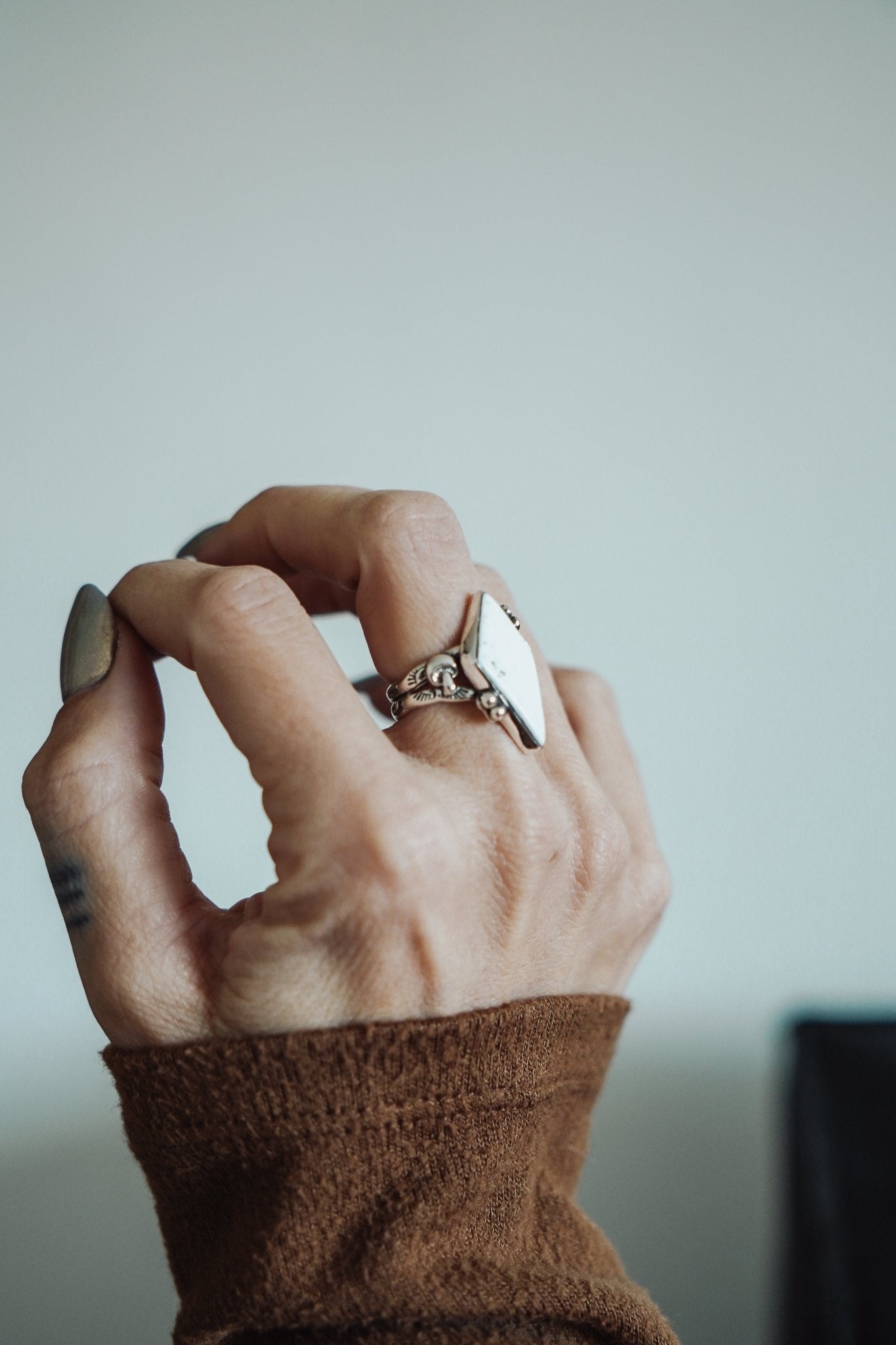 The White Buffalo Ring (Size 7) - Golden Road Crafted