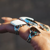 The White Buffalo Ring (Size 8) - Golden Road Crafted
