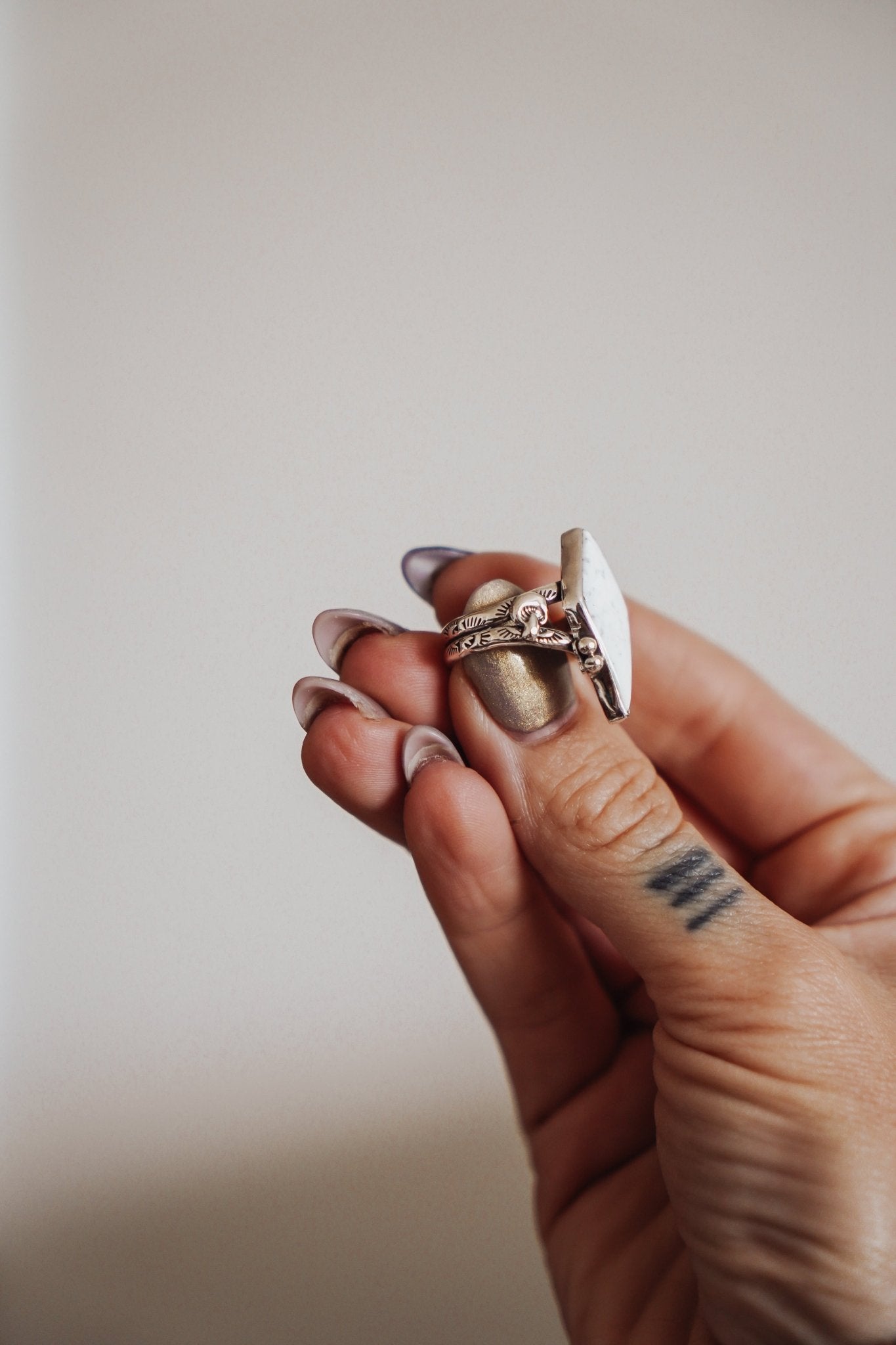 The White Buffalo Ring (Size 8) - Golden Road Crafted