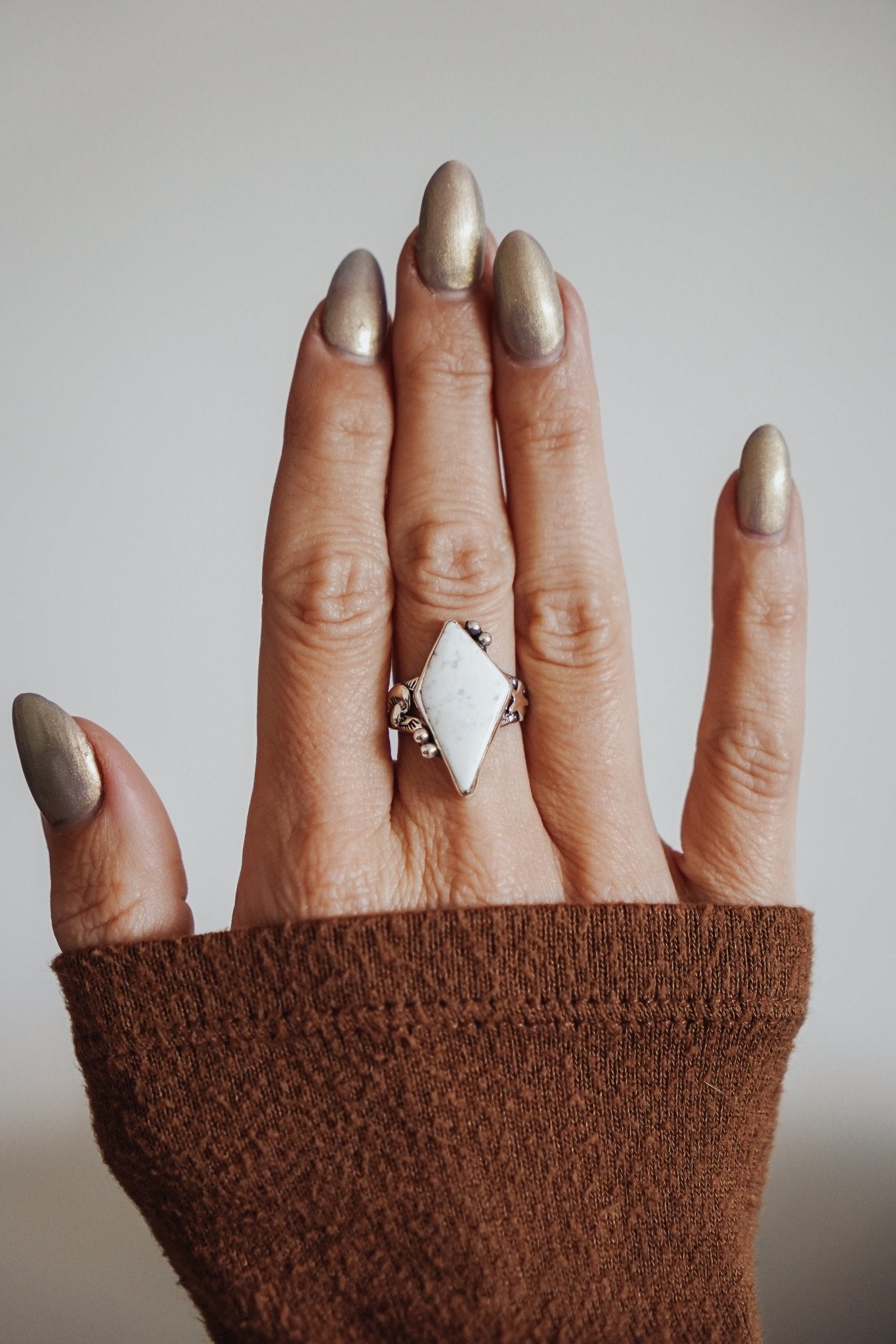 The White Buffalo Ring (Size 8) - Golden Road Crafted