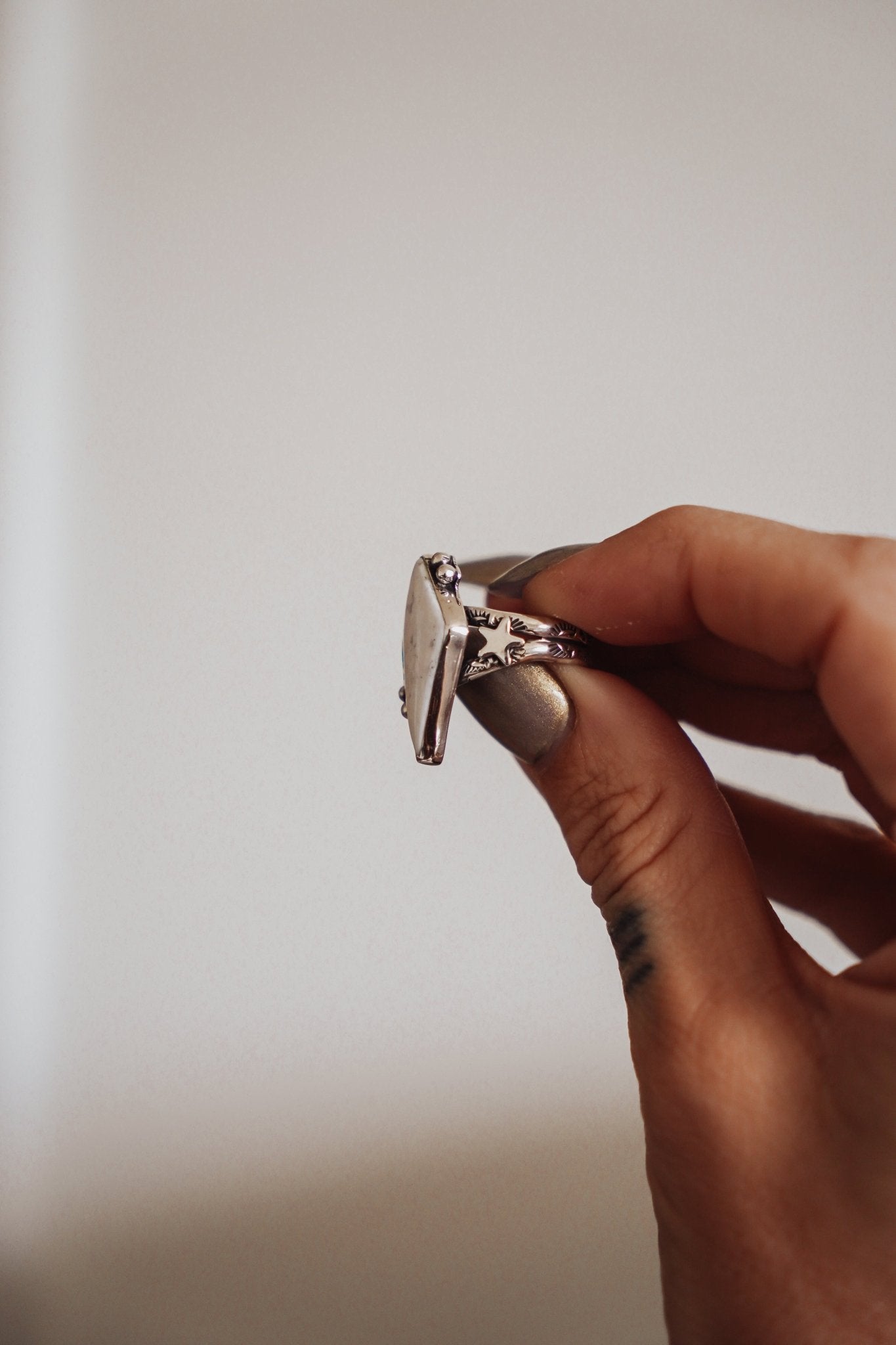 The White Buffalo Ring (Size 8) - Golden Road Crafted