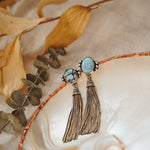 The Wild Fringe Studs in Golden Hills Turquoise - Golden Road Crafted