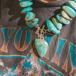 The Wild Mesa Necklace in Royston Turquoise - Golden Road Crafted