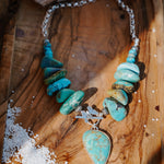 The Wild Mesa Necklace in Royston Turquoise - Golden Road Crafted