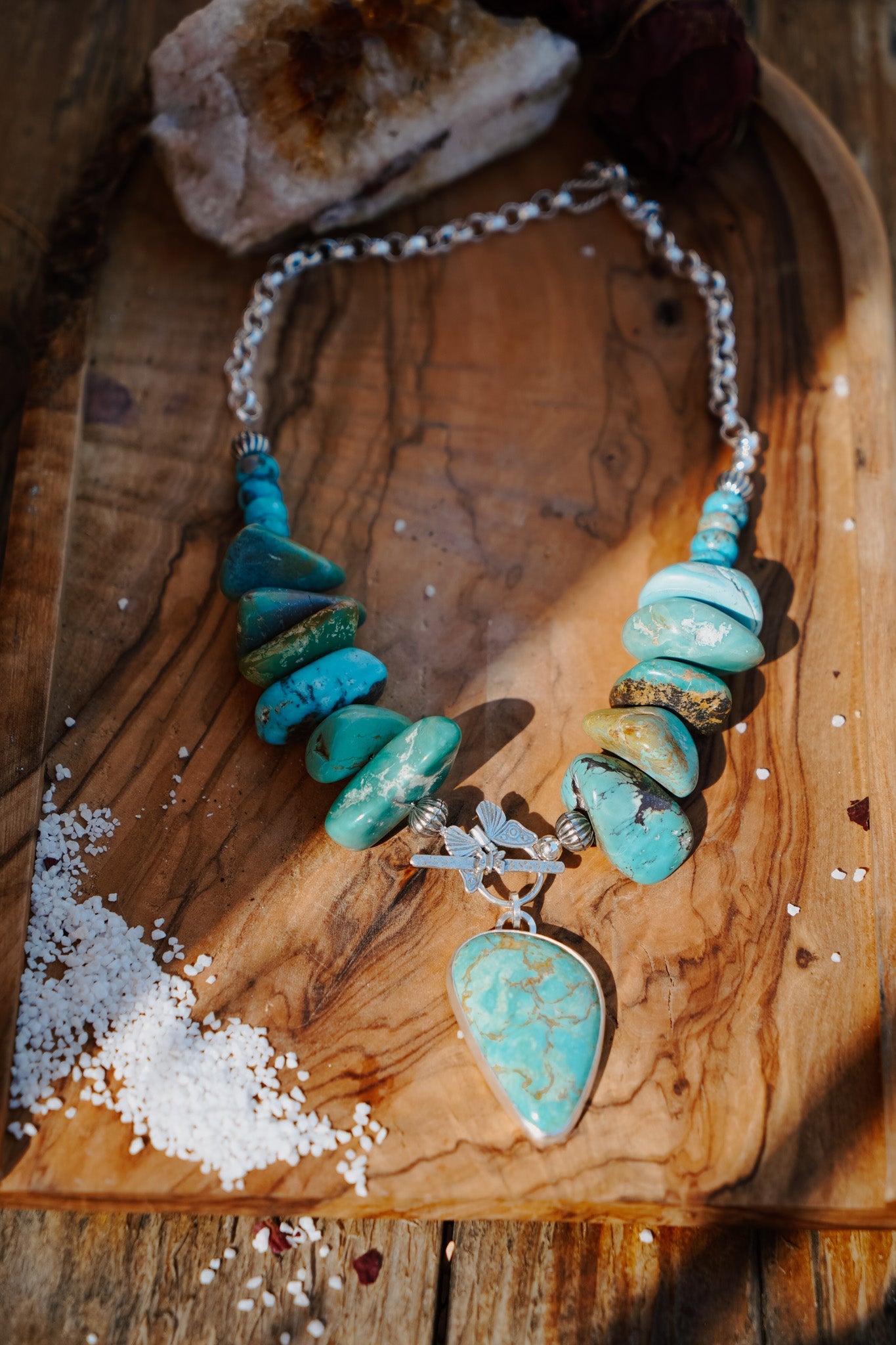 The Wild Mesa Necklace in Royston Turquoise - Golden Road Crafted