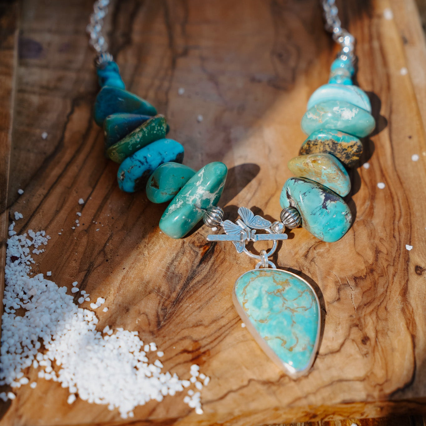 The Wild Mesa Necklace in Royston Turquoise - Golden Road Crafted
