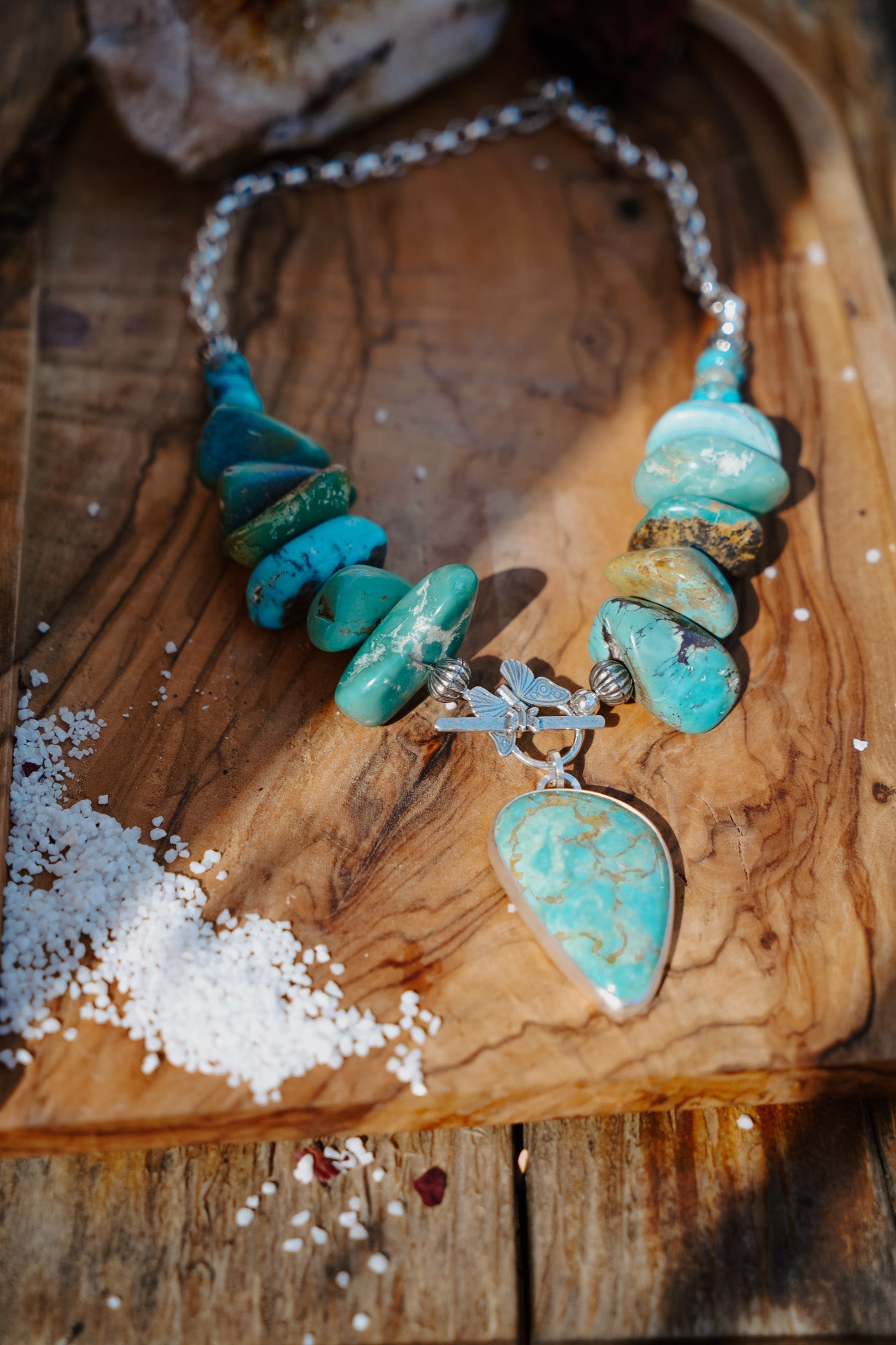 The Wild Mesa Necklace in Royston Turquoise - Golden Road Crafted