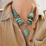 The Wild Mesa Necklace in Royston Turquoise - Golden Road Crafted