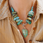 The Wild Mesa Necklace in Royston Turquoise - Golden Road Crafted