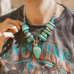 The Wild Mesa Necklace in Royston Turquoise - Golden Road Crafted