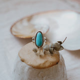 Traveler Ring in Hubei Turquoise (Size 7.5) - Golden Road Crafted